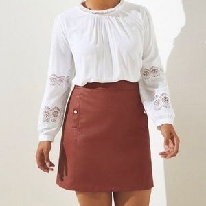 NWT Loft vegan leather mini skirt 8